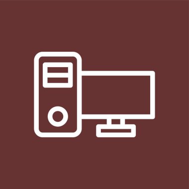 bilgisayar simgesi, vektör illüstrasyonu basit tasarım