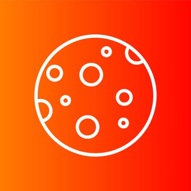 Ay simgesi, vektör illüstrasyonu basit tasarım