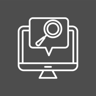 araştırma simgesi, vektör illüstrasyonu basit tasarım