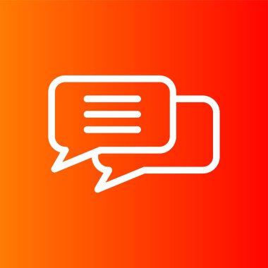 Sohbet simgesi, vektör illüstrasyonu basit tasarım