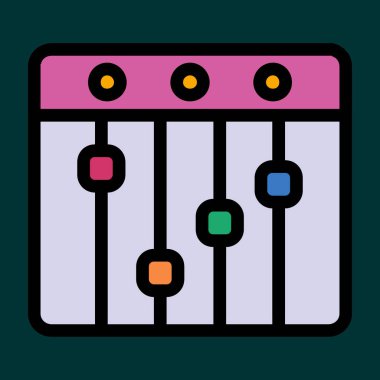 eşitleyici simgesi, vektör illüstrasyonu basit tasarım