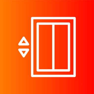 Asansör simgesi, vektör illüstrasyonu basit tasarım