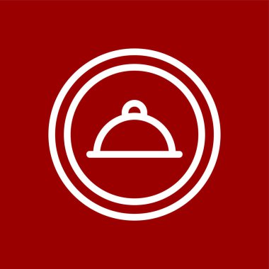 Restoran simgesi, vektör illüstrasyonu basit tasarım