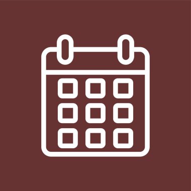 Takvim simgesi, vektör illüstrasyonu basit tasarım