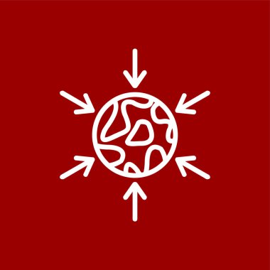 Yerçekimi simgesi, vektör illüstrasyonu basit tasarım