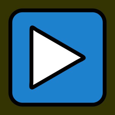 çalma düğmesi simgesi, vektör illüstrasyonu basit tasarım