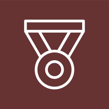 Madalya simgesi, vektör illüstrasyonu basit tasarım