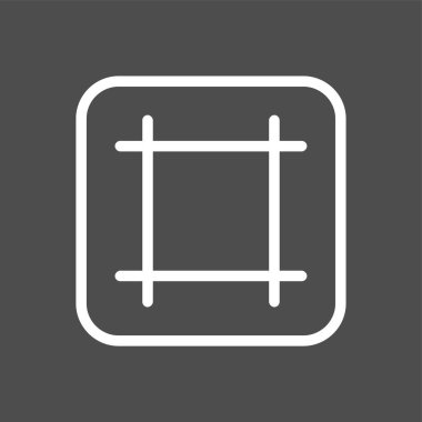 Izgara Simgesi, vektör illüstrasyonu basit tasarım