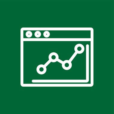 Analytics icon, vector illustration simple design