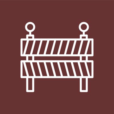 bariyer simgesi, vektör illüstrasyonu basit tasarım