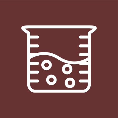 Beher simgesi, vektör illüstrasyonu basit tasarım