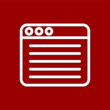 Browser icon, vector illustration simple design