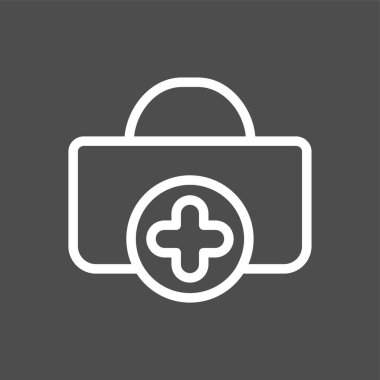 İlk Yardım Kiti simgesi, vektör illüstrasyonu basit tasarım