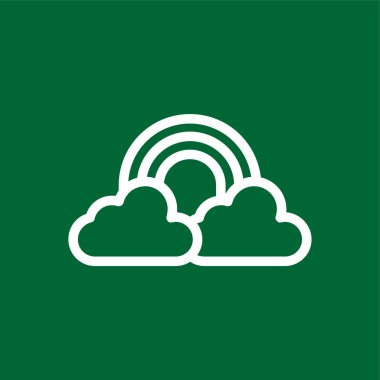 Rainbow icon, vector illustration simple design