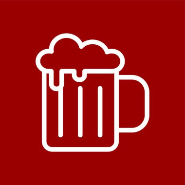 bira kupası simgesi, vektör illüstrasyonu basit tasarım