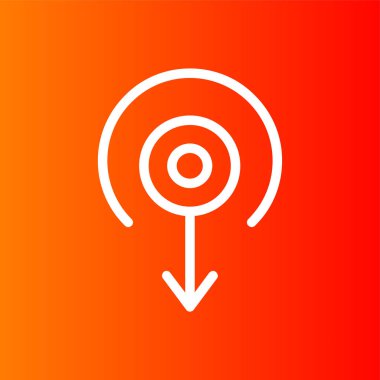 Down Arrow simgesi, vektör illüstrasyonu basit tasarım