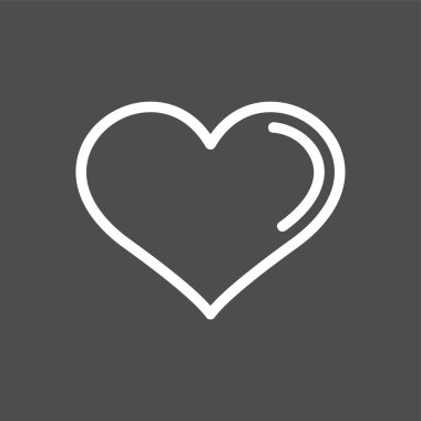 Kalp simgesi, vektör illüstrasyonu basit tasarım