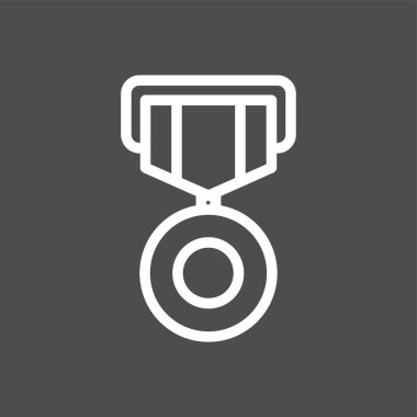 Madalya simgesi, vektör illüstrasyonu basit tasarım