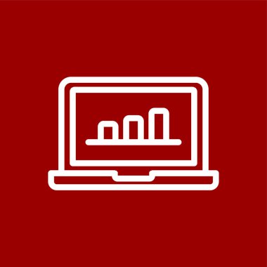 Görselleştirme simgesi, vektör illüstrasyonu basit tasarım