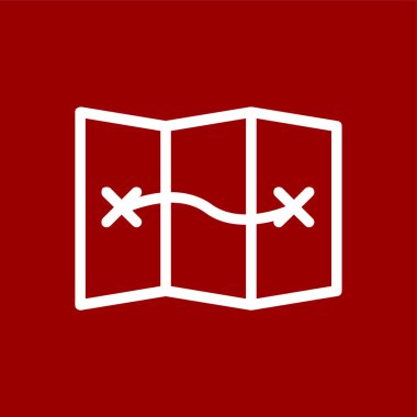 harita simgesi, vektör illüstrasyonu basit tasarım