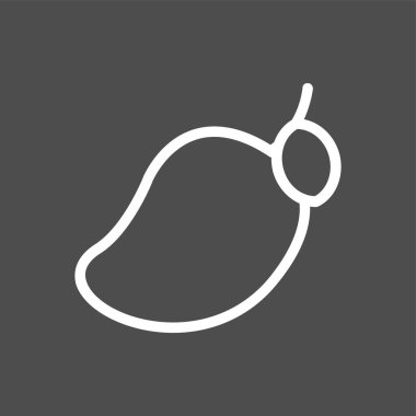 Mango simgesi, vektör illüstrasyonu basit tasarım