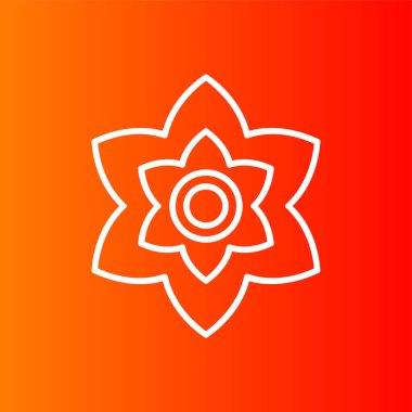 Nergis simgesi, vektör illüstrasyonu basit tasarım