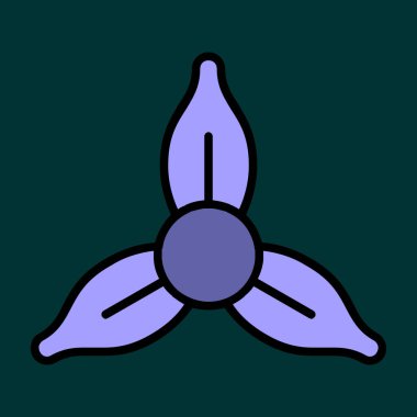 İris simgesi, vektör illüstrasyonu basit tasarım