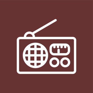 radyo simgesi, vektör illüstrasyonu basit tasarım