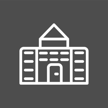 okul simgesi, vektör illüstrasyonu basit tasarım