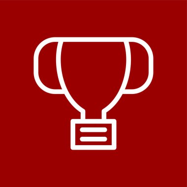 Kupa simgesi, vektör illüstrasyonu basit tasarım