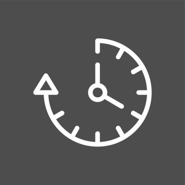 Saat simgesi, vektör illüstrasyonu basit tasarım