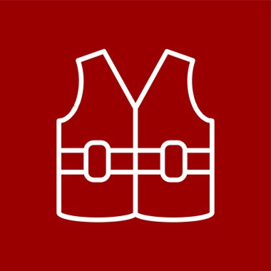 Kurşun geçirmez Jecket simgesi, vektör illüstrasyonu basit tasarım