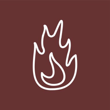 ateş simgesi, vektör illüstrasyonu basit tasarım