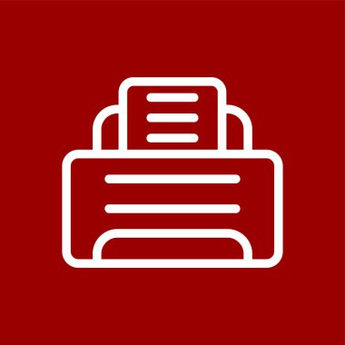 yazıcı simgesi, vektör illüstrasyonu basit tasarım