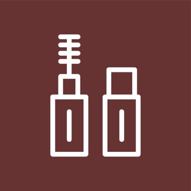 Maskara simgesi, vektör illüstrasyonu basit tasarım