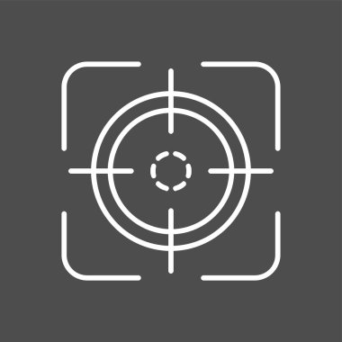 odak simgesi, vektör illüstrasyonu basit tasarım