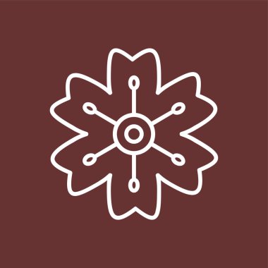 Kiraz çiçeği simgesi, vektör illüstrasyonu basit tasarım