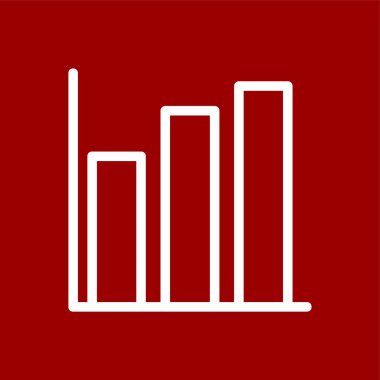 Çubuk Grafik simgesi, vektör illüstrasyonu basit tasarım