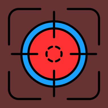 odak simgesi, vektör illüstrasyonu basit tasarım