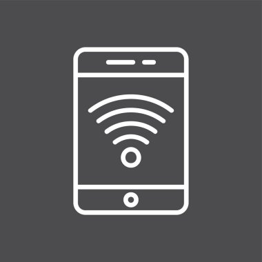 wifi simgesi, vektör illüstrasyonu basit tasarım