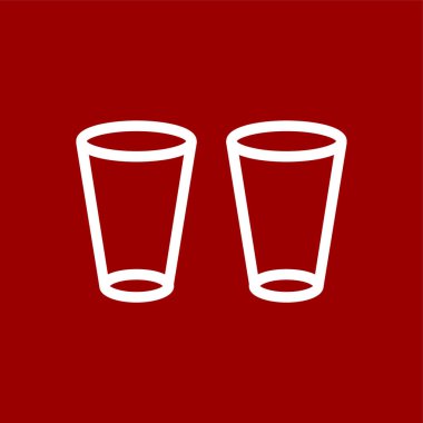 Gözlük simgesi, vektör illüstrasyonu basit tasarım