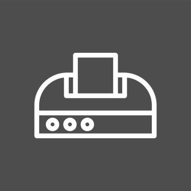 Yazdırma simgesi, vektör illüstrasyonu basit tasarım