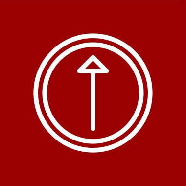 Yukarı simge, vektör illüstrasyonu basit tasarım