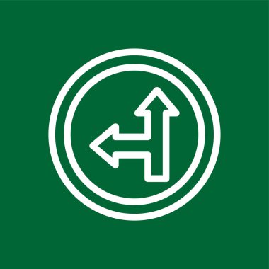 Düz veya Sol simge, vektör illüstrasyonu basit tasarım