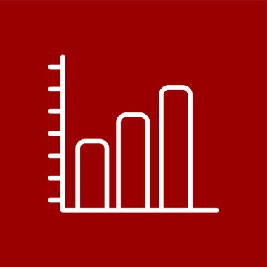 Çubuk Grafik simgesi, vektör illüstrasyonu basit tasarım