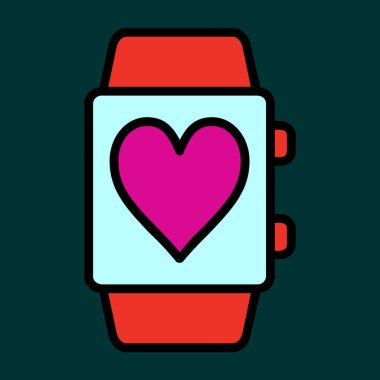 smartwatch simgesi, vektör illüstrasyonu basit tasarım