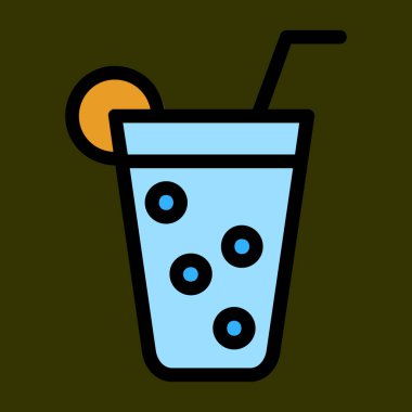 Limonata simgesi, vektör illüstrasyonu basit tasarım