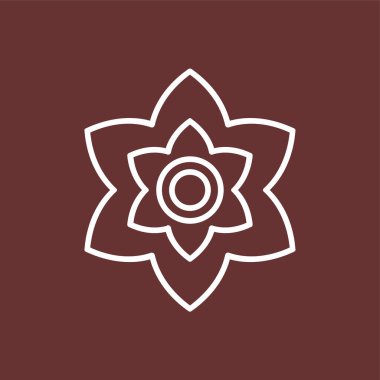 Nergis simgesi, vektör illüstrasyonu basit tasarım