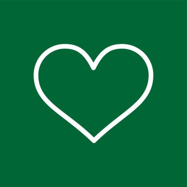 Kalp simgesi, vektör illüstrasyonu basit tasarım