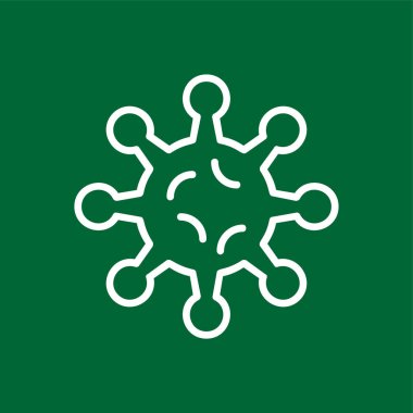 Coronavirus simgesi, vektör illüstrasyonu basit tasarım